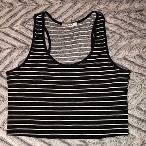 Striped Racerback Crop Top